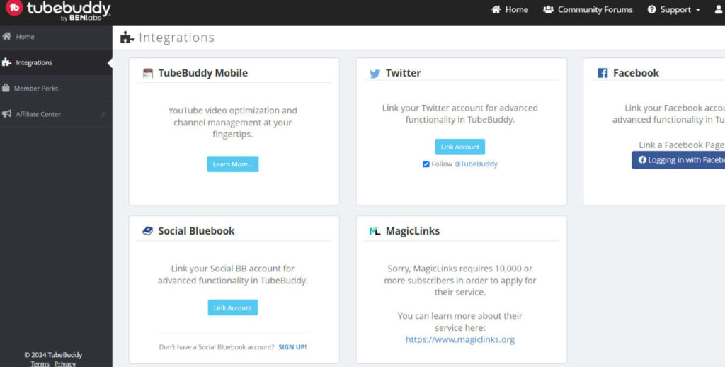 Social Media Integration with TubeBuddy